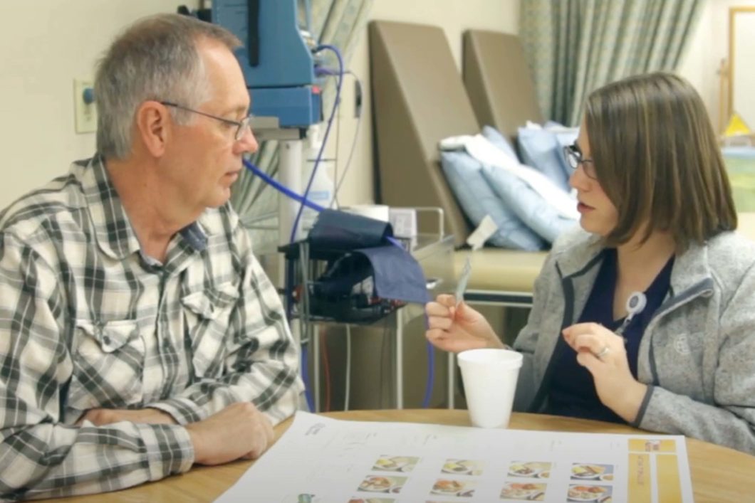 SLP working with patient